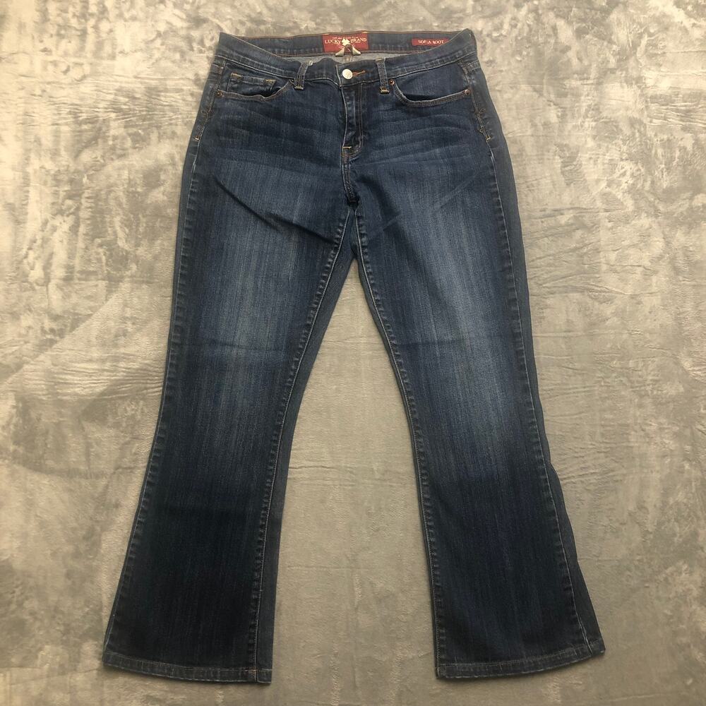 New Vintage Lucky Brand Sofia‎ Bootcut Jeans Women's Size 31x29 Dark Blue Denim